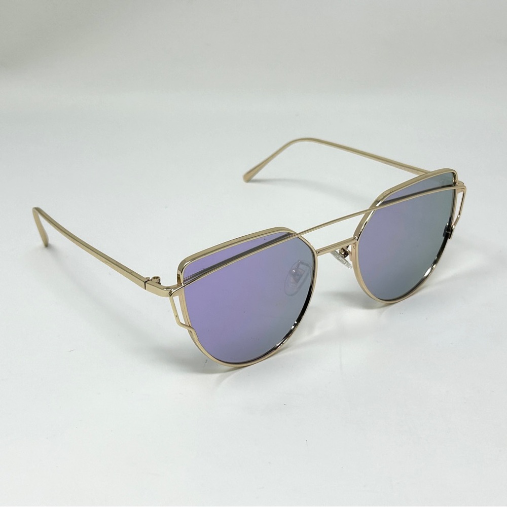 Sojos Gold Frame Purple Lens Summer Fashion Sunglasses